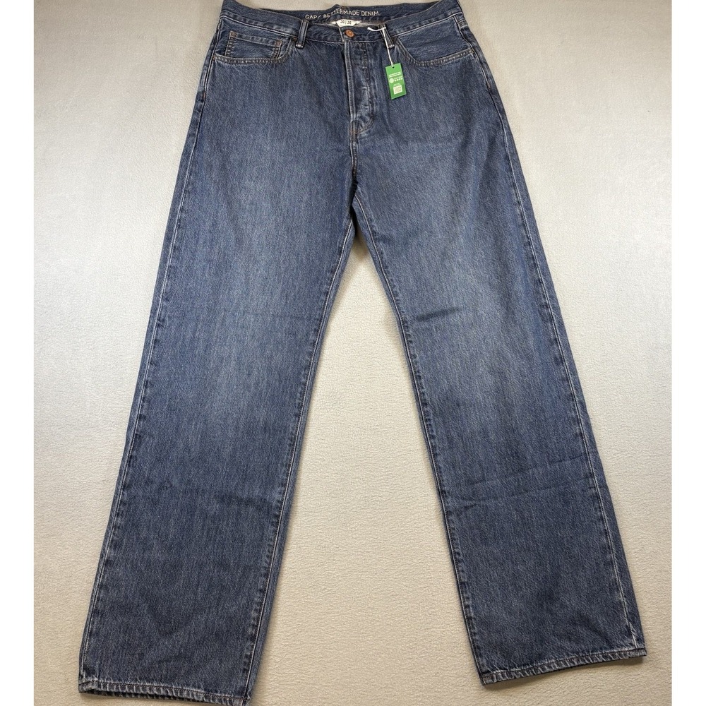 GAP BetterMade Denim‎ Jeans Men's 34x34 Straight Leg Blue Button Fly NWT